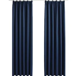 vidaXL - Gordijn - Blauw - Stof - 140 x 175 cm Outlet