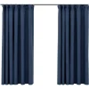 vidaXL - Gordijn - Blauw - Stof - 140 x 175 cm - 2 stuks Clearance