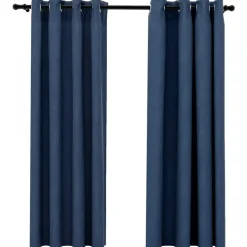 vidaXL - Gordijn - Blauw - Stof - 140 x 175 cm - 2 stuks Online