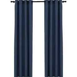 vidaXL - Gordijn - Blauw - Stof - 140 x 225 cm - 2 stuks Outlet
