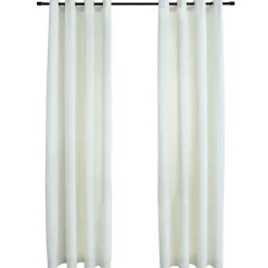 vidaXL - Gordijn - Crème - Fluweel - 140 x 175 cm - 2 stuks Best