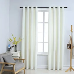 vidaXL - Gordijn - Crème - Fluweel - 140 x 175 cm - 2 stuks Best