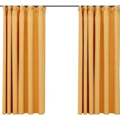 vidaXL - Gordijn - Geel - Stof - 140 x 175 cm - 2 stuks Clearance