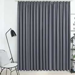 vidaXL - Gordijn - Grijs - Stof