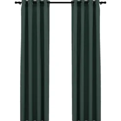 vidaXL - Gordijn - Groen - Stof - 140 x 245 cm - 2 stuks Best