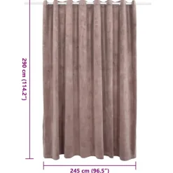 vidaXL - Gordijn - Roze - Fluweel Outlet