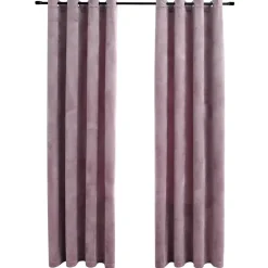 vidaXL - Gordijn - Roze - Fluweel - 140 x 225 cm - 2 stuks Outlet