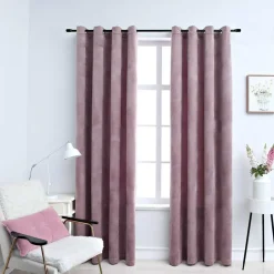 vidaXL - Gordijn - Roze - Fluweel - 140 x 225 cm - 2 stuks Outlet