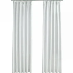 vidaXL - Gordijn - Wit - Stof - 140 x 245 cm - 2 stuks Online