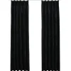 vidaXL - Gordijn - Zwart - Fluweel - 140 x 225 cm - 2 stuks Online