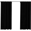 vidaXL - Gordijn - Zwart - Stof - 140 x 175 cm - 2 stuks Hot