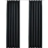 vidaXL - Gordijn - Zwart - Stof - 140 x 245 cm Online
