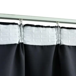 vidaXL - Gordijn - Zwart - Stof - 140 x 245 cm Online