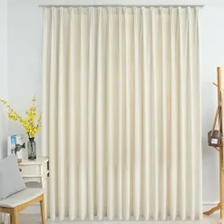 vidaXL - Gordijn verduisterend met haken - Crème - Fluweel - 290 x 245 cm Best