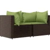 vidaXL - Hoekbank - Bruin - Poly rattan Hot