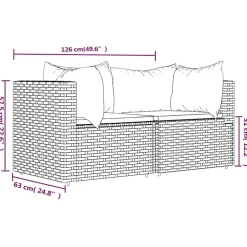 vidaXL - Hoekbank - Bruin - Poly rattan Hot