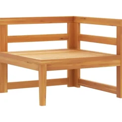 vidaXL - Hoekbank - Grijs - Acaciahout - Met kussens Sale