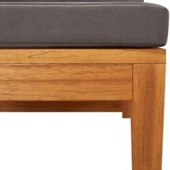 vidaXL - Hoekbank - Grijs - Acaciahout - Met kussens Sale