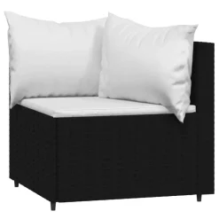 vidaXL - Hoekbank - Zwart - Poly rattan Best