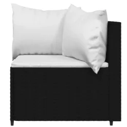 vidaXL - Hoekbank - Zwart - Poly rattan Best