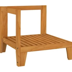 vidaXL - Hoekbank sectioneel - Wit - Acaciahout - Met kussens Online