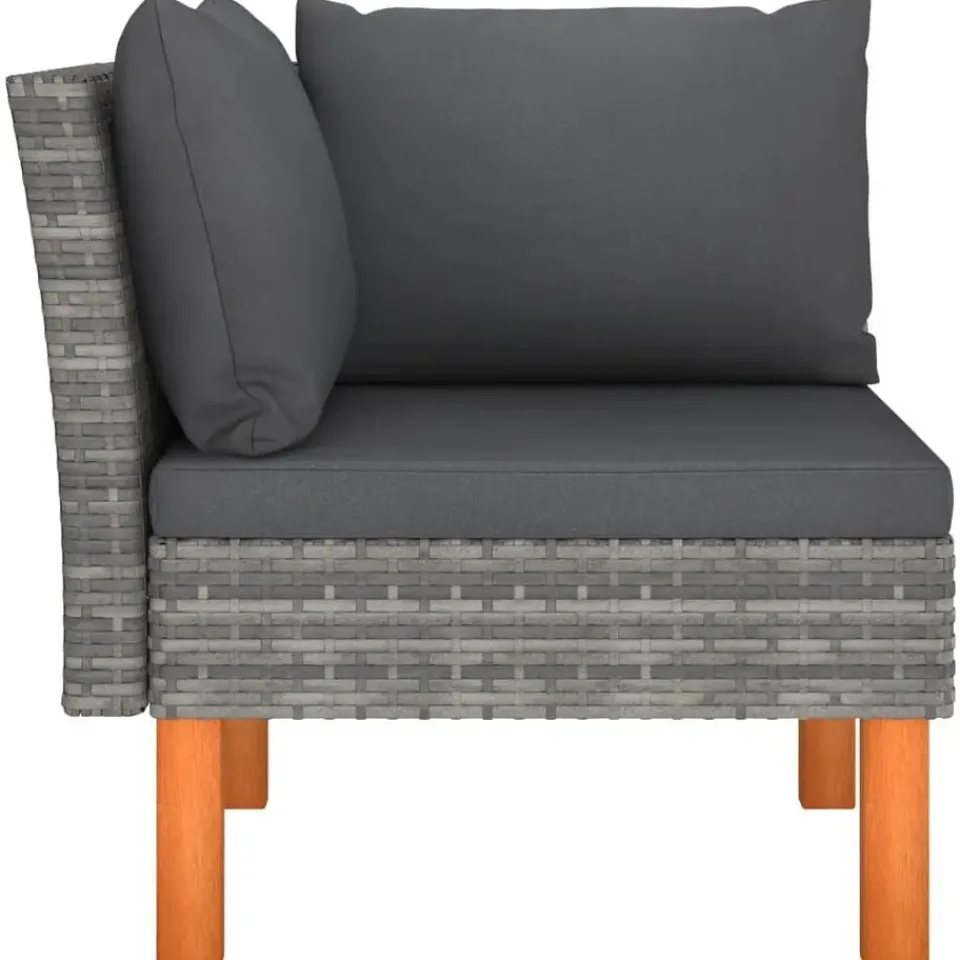 vidaXL - Hoekbanken - Grijs - Poly rattan - 2 stuks Outlet