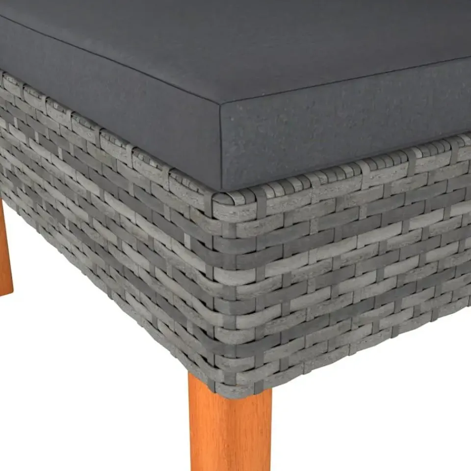 vidaXL - Hoekbanken - Grijs - Poly rattan - 2 stuks Outlet