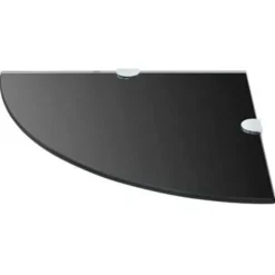 vidaXL - Hoekplank - Zwart - Glas - 25 x 25 cm New