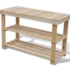 vidaXL - Houten Schoenenkast - Bruin - Hout Discount