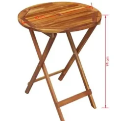 vidaXL - Houten Tuinset - Bruin - Hout - 60 cm