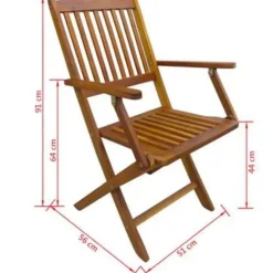 vidaXL - Houten Tuinset - Bruin - Hout - 60 cm