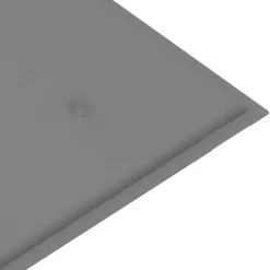 vidaXL - Inklapbaar Tuinbank met grijs kussen - Bamboe - 118x38x45 cm New