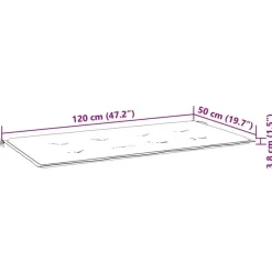 vidaXL - Inklapbaar Tuinbank met grijs kussen - Bamboe - 118x38x45 cm New