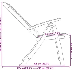 vidaXL - Inklapbare tuinstoelen - Bruin - Acaciahout - 2 stuks Sale