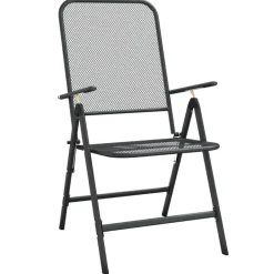 vidaXL - Inklapbare Tuinstoel - Antraciet - Metaal - 2 stuks Hot