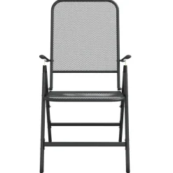 vidaXL - Inklapbare Tuinstoel - Antraciet - Metaal - 2 stuks Hot