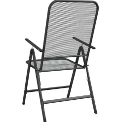 vidaXL - Inklapbare Tuinstoel - Antraciet - Metaal - 2 stuks Hot