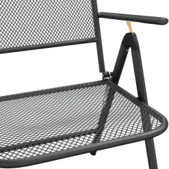 vidaXL - Inklapbare Tuinstoel - Antraciet - Metaal - 2 stuks Hot