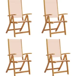 vidaXL - Inklapbare Tuinstoelen - Bruin - Acaciahout - 4 stuks Discount