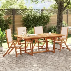 vidaXL - Inklapbare Tuinstoelen - Bruin - Acaciahout - 4 stuks Discount