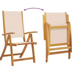 vidaXL - Inklapbare Tuinstoelen - Bruin - Acaciahout - 4 stuks Discount