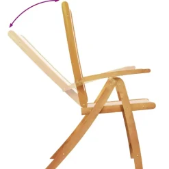 vidaXL - Inklapbare Tuinstoelen - Bruin - Acaciahout - 4 stuks Discount