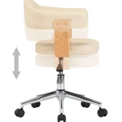 vidaXL - Kantoorstoel - Crème - Kunstleer Hot