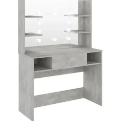 vidaXL - Kaptafel - Grijs - MDF Hot