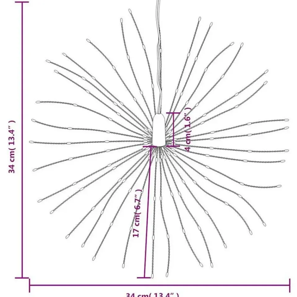 vidaXL - Kerstverlichting - Blauw New