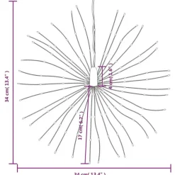vidaXL - Kerstverlichting - Warm white - 8 stuks