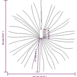 vidaXL - Kerstverlichting - Warmwit - 4 stuks New