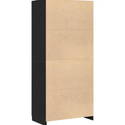 vidaXL - Kledingkast - Zwart - Bewerkt hout Outlet