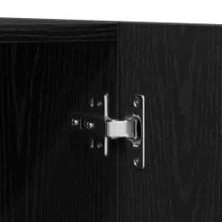 vidaXL - Kledingkast - Zwart - Bewerkt hout Outlet