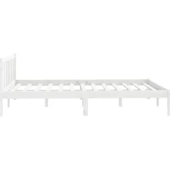 vidaXL - Klein Tweepersoonsbed frame - Wit - Massief grenenhout - 140x200 cm Discount